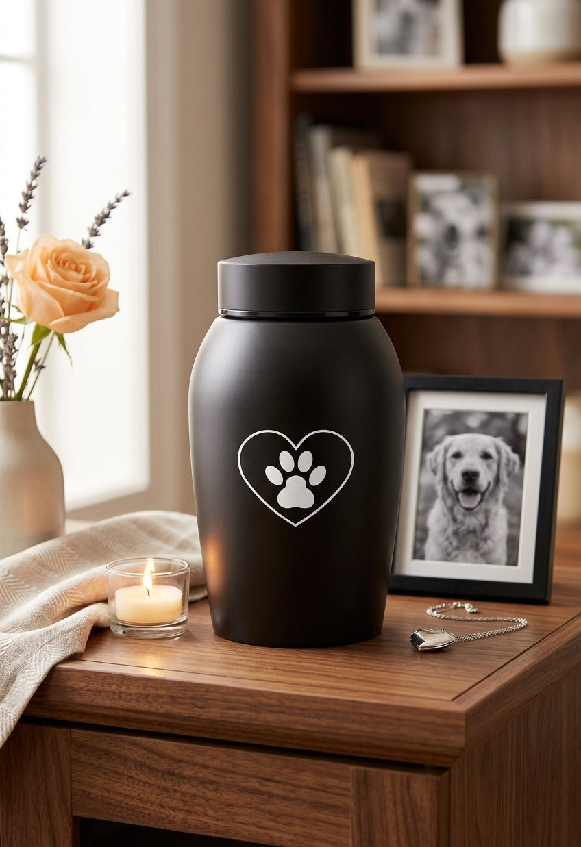 Urne pour Chien en Acier Inoxydable