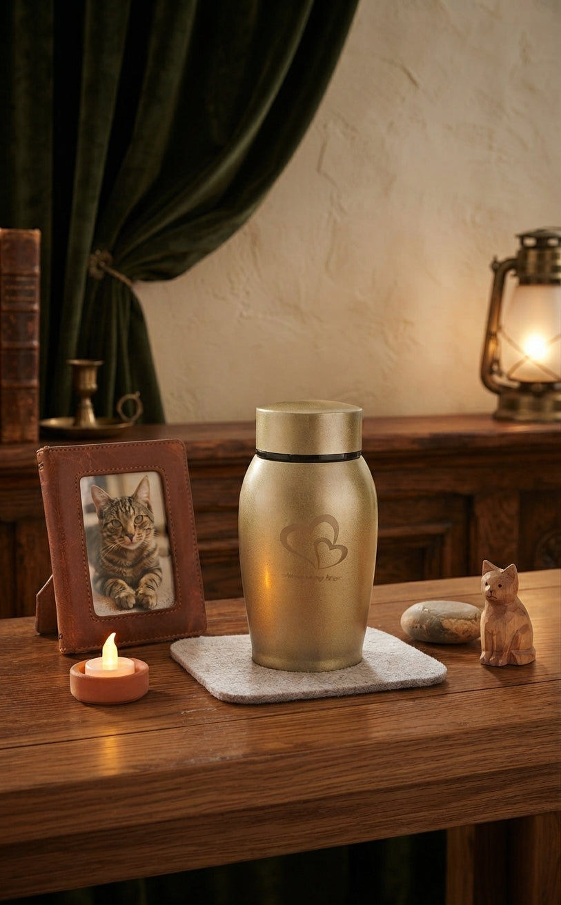 URNE pour Chat en Acier Inoxydable