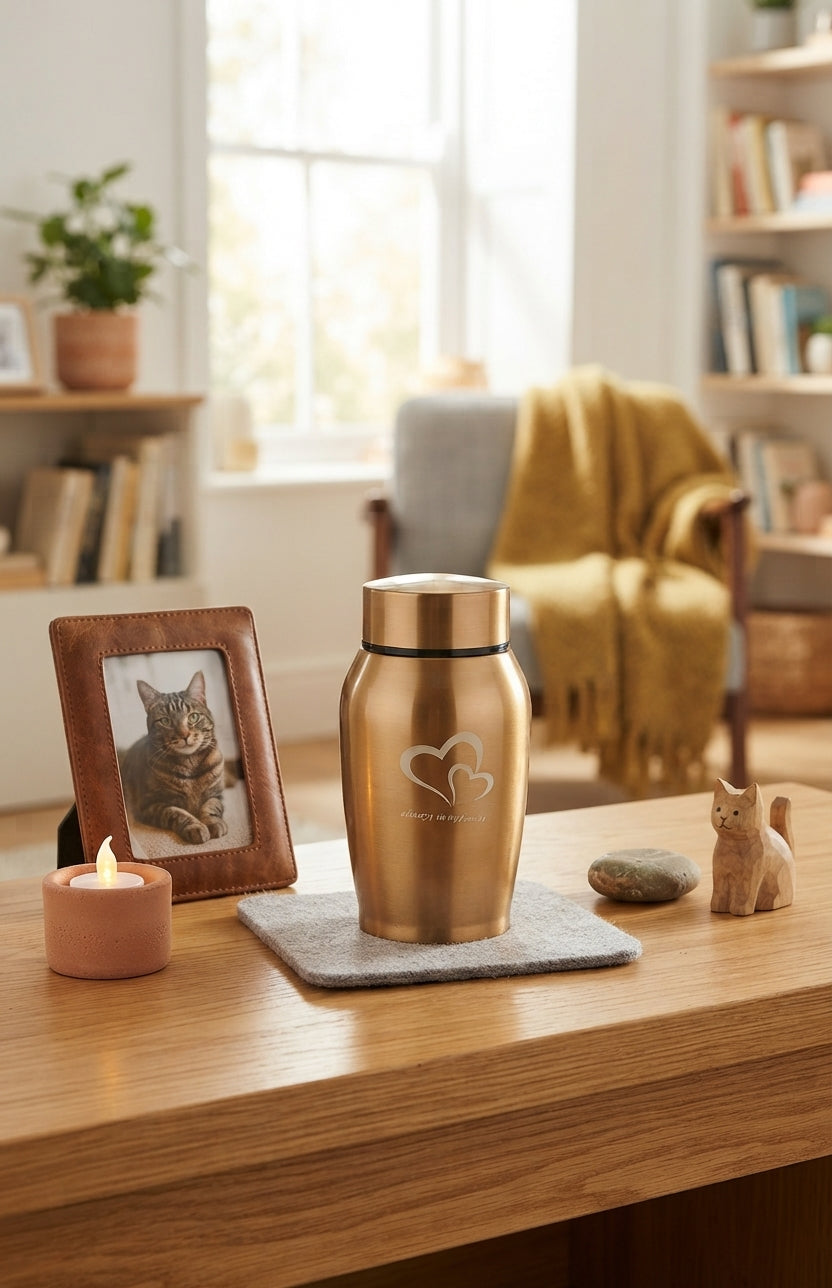 URNE pour Chat en Acier Inoxydable