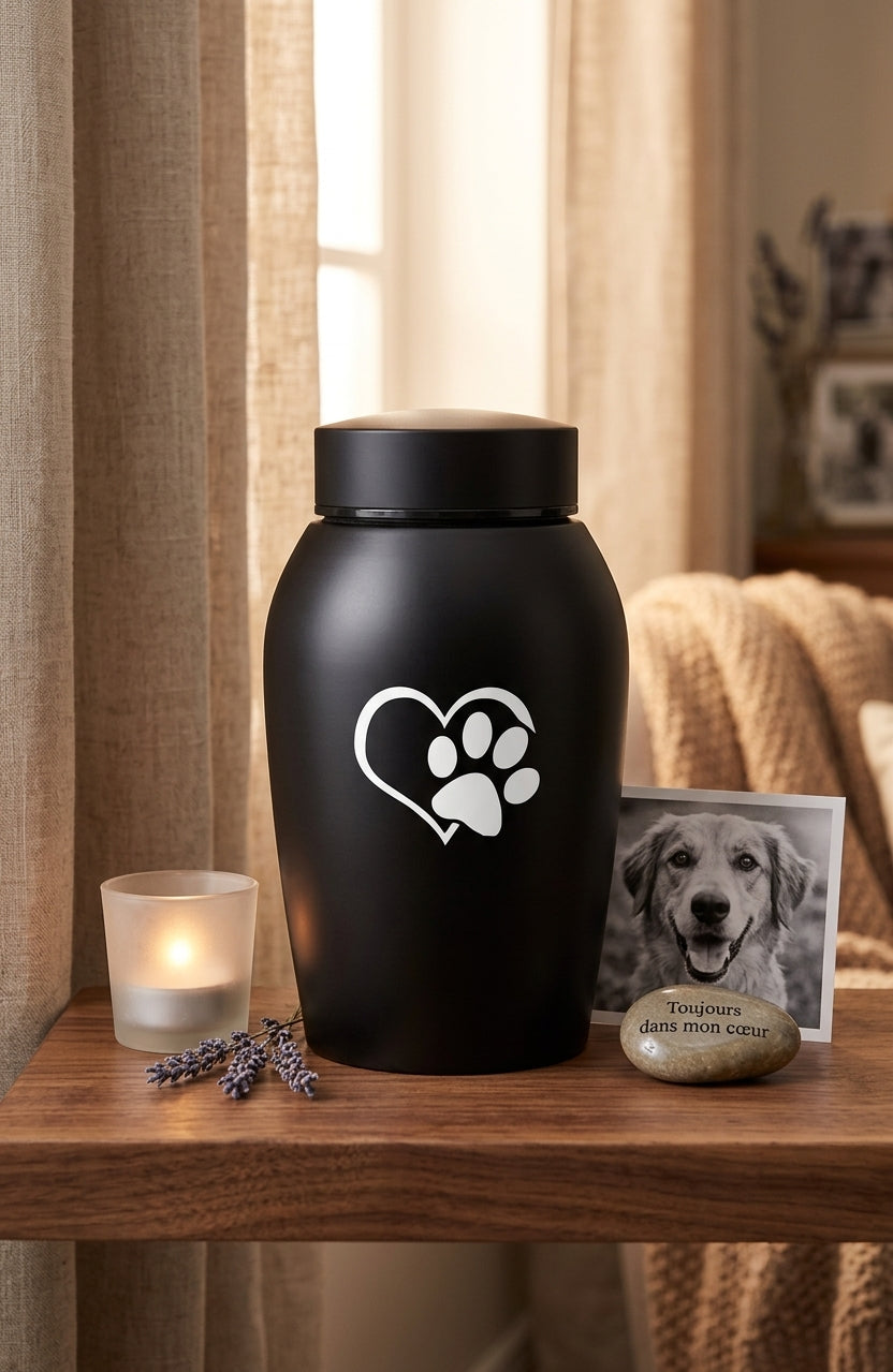 Urne pour Chien en Acier Inoxydable