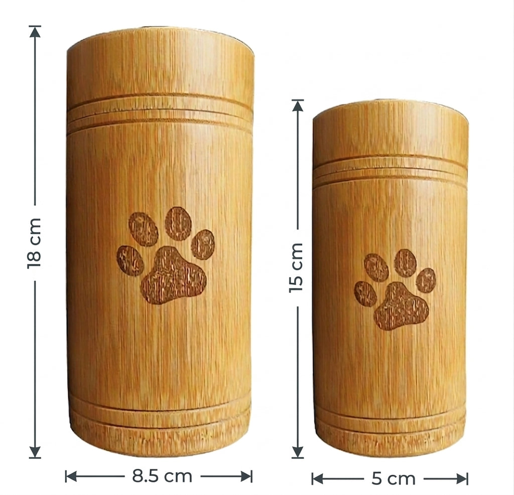 URNES Funéraire pour Chat en Bambou