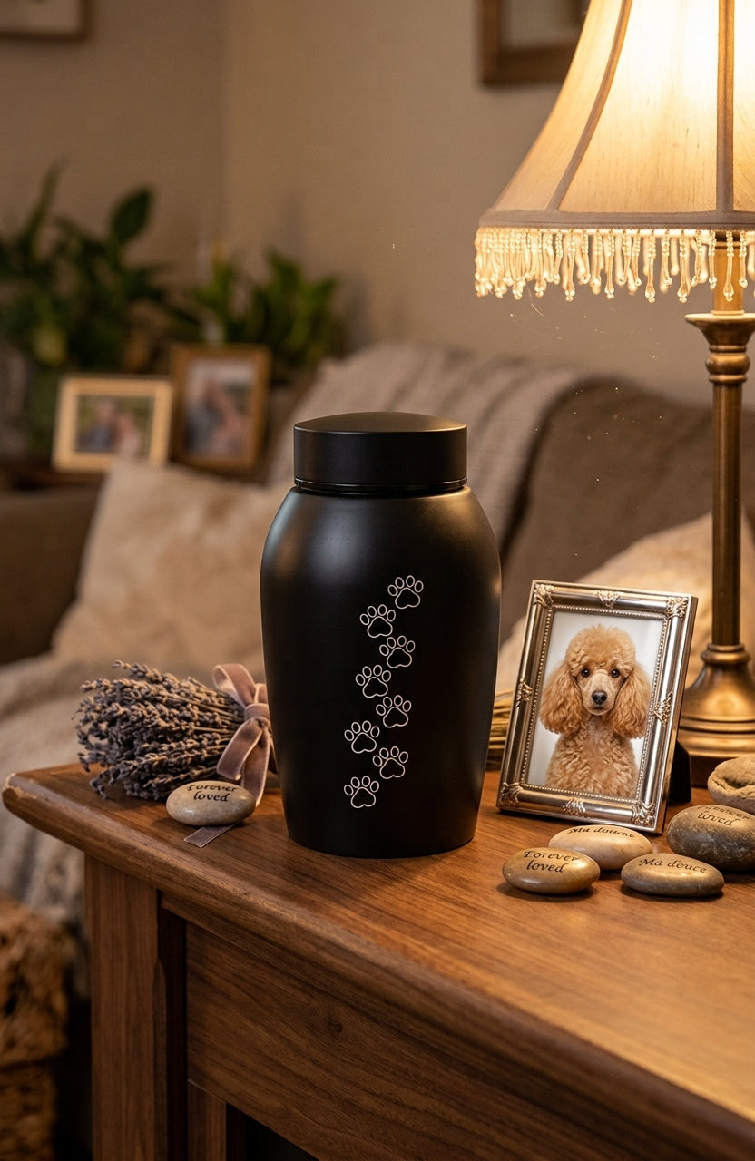 Urne pour Chien en Acier Inoxydable