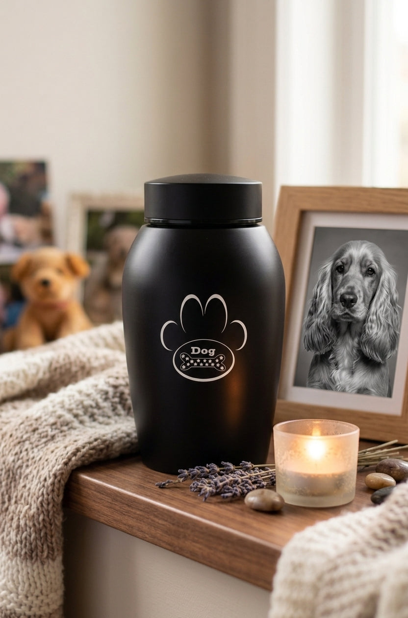 Urne pour Chien en Acier Inoxydable