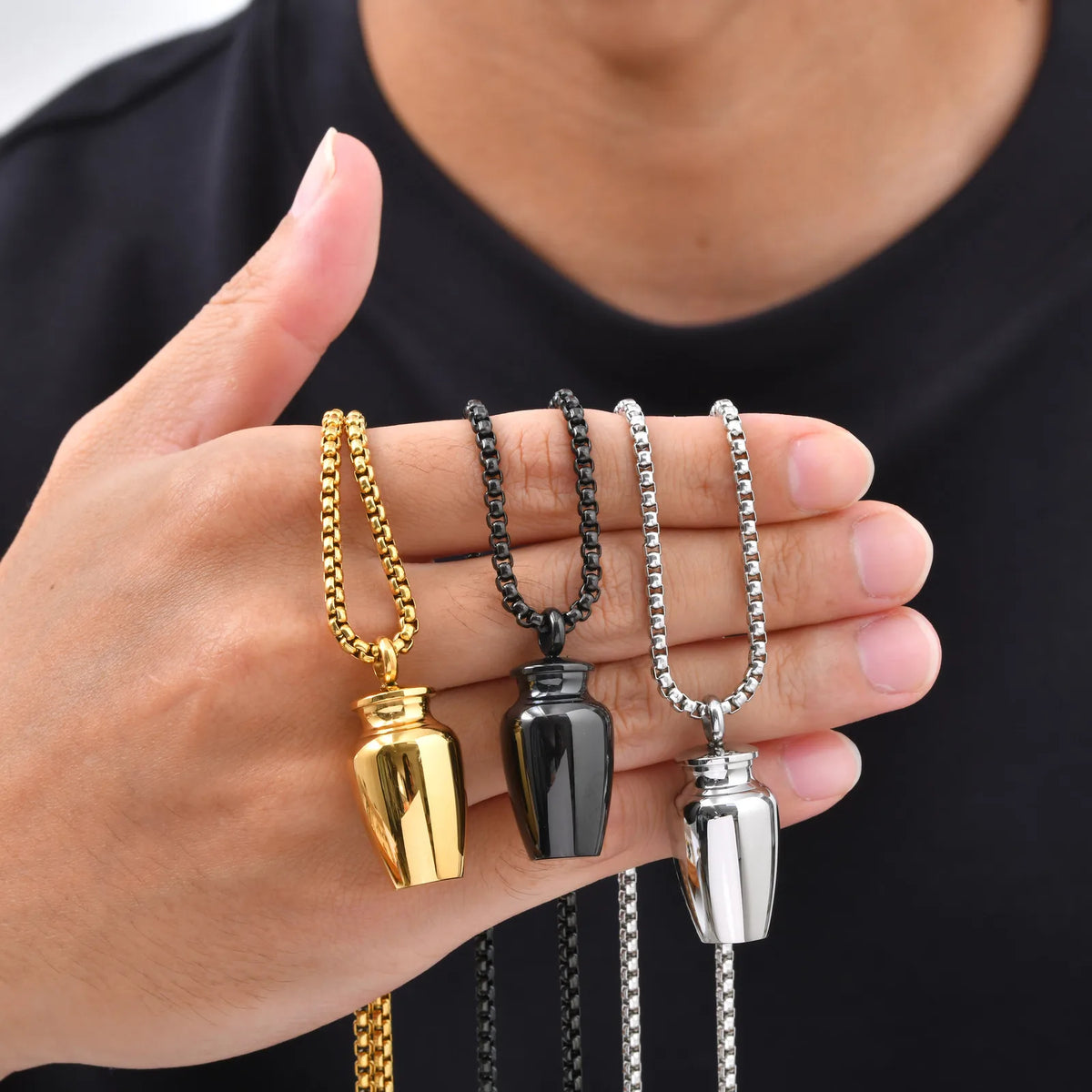 Collier Urne en Acier Inoxydable