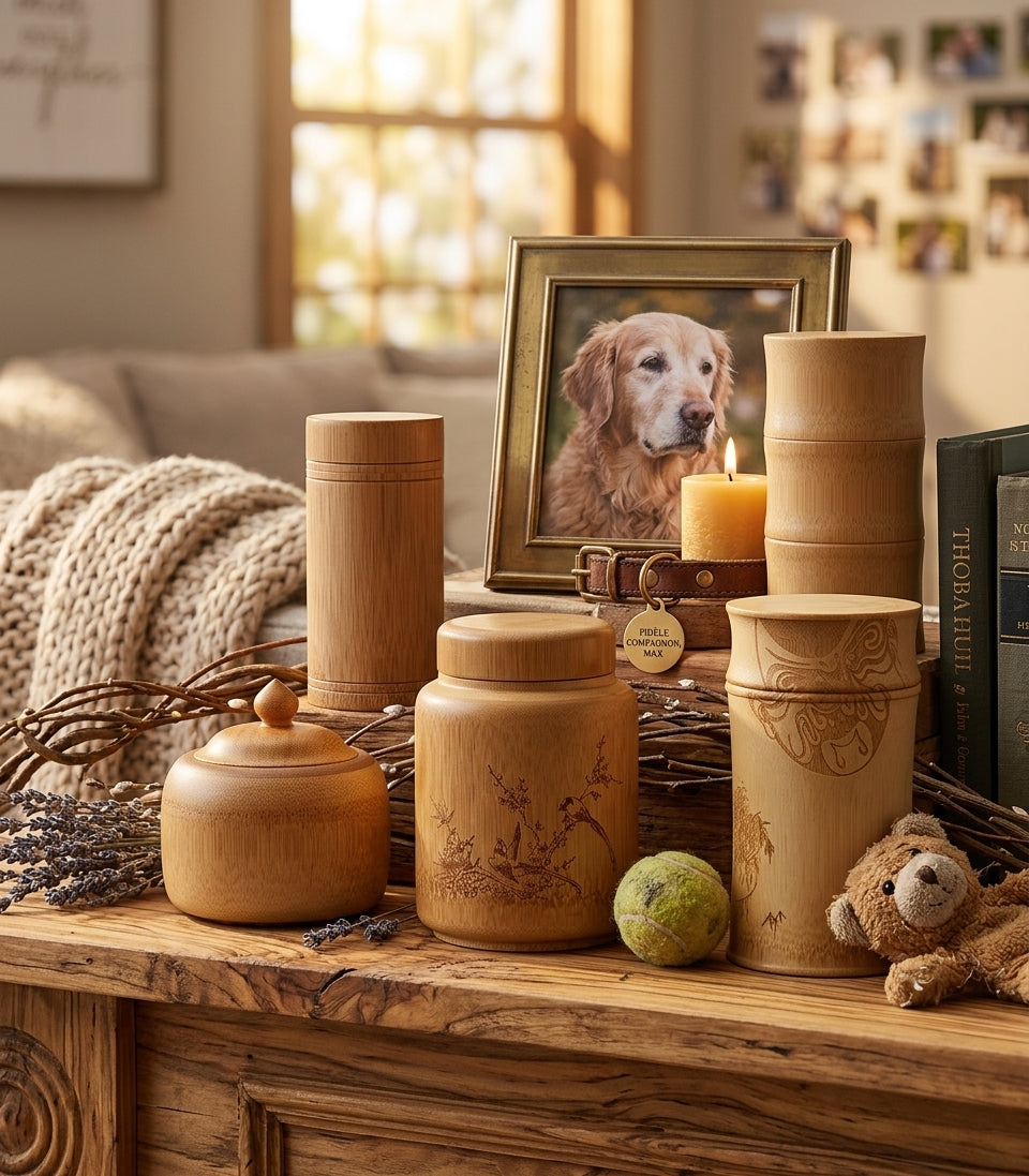 Urne pour Chien en Bambou biodégradable